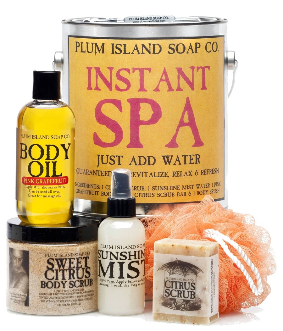 Handmade spa gift set with citrus